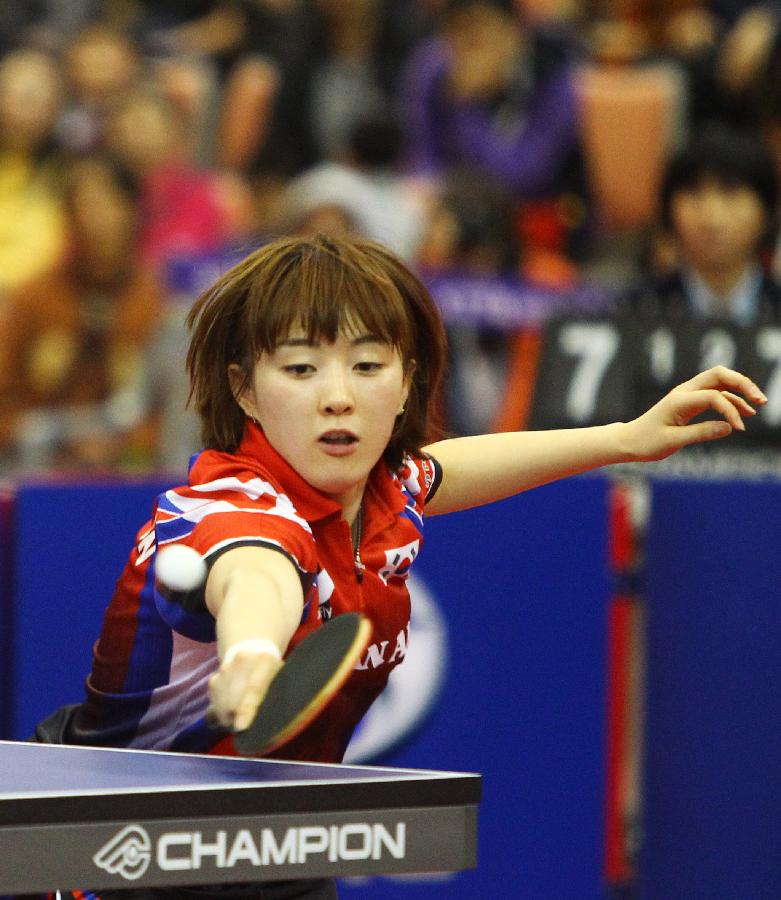 当日,在韩国仁川举行的国际乒联韩国公开赛女单决赛中,韩国选手徐孝元
