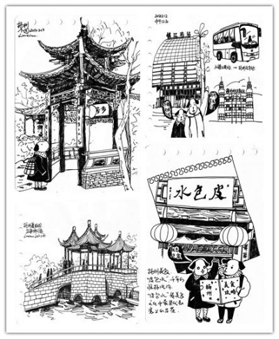 北京游客手绘扬州游攻略(组图)