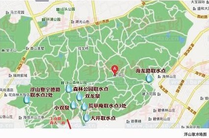 青岛浮山取水地图出炉一桶山泉水排四小时疯抢