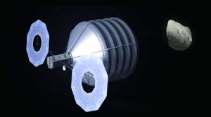 NASA公布的跟踪小行星模拟图。