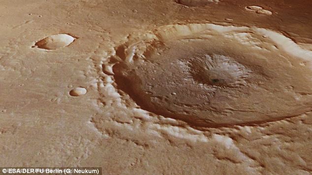 火星发现独特双胞胎陨石坑 宽达50千米(组图)(1)_科学探索_光明网-搜狐滚动