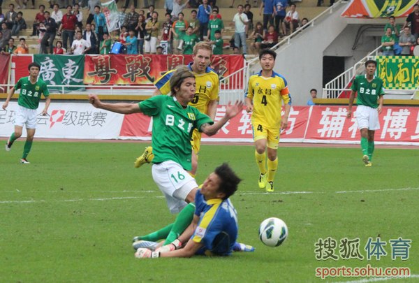 中甲图:日之泉1-0骏豪 你争我抢