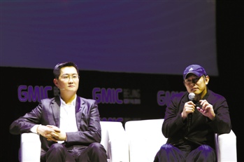 2013年5月7日,北京,马化腾李连杰对话陈伟鸿:移动互联与壹基金 ic