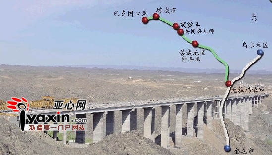 近日,克(拉玛依)塔(城)高速公路一合同段达尔布特特大桥顺利架设完成