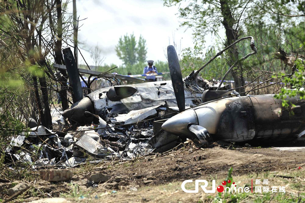 2013年05月16日,辽宁省沈阳市,飞机坠毁现场.