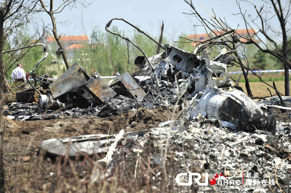 2013年05月16日,辽宁省沈阳市,飞机坠毁现场.