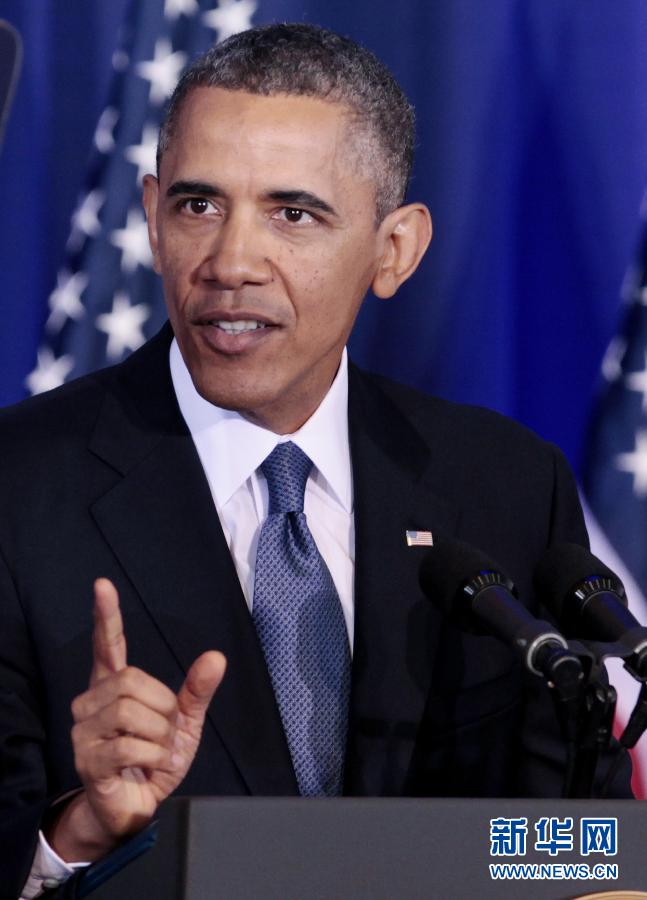 5月23日，美国总统奥巴马在位于首都华盛顿的国防大学发表演讲。