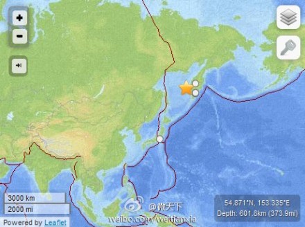 鄂霍次克海附近发生8.7级地震(组图)