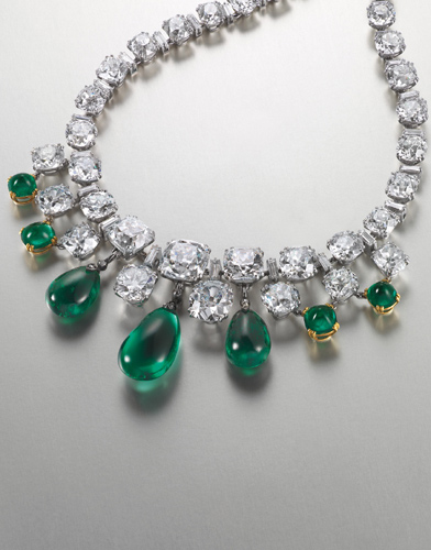 哥伦比亚祖母绿及钻石项链，Boucheron镶嵌