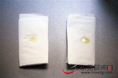 蜂蜜滴到纸巾上很快化开(图)