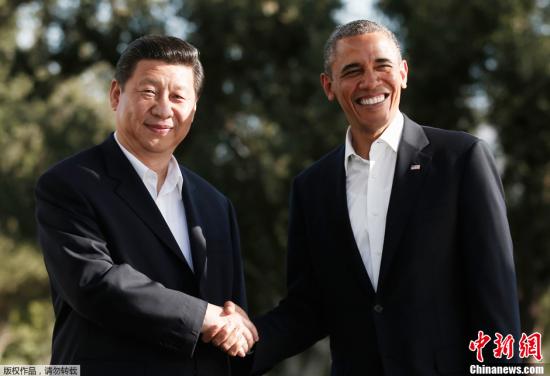 当地时间2013年6月7日，中国国家主席习近平与美国总统奥巴马在加利福尼亚州安纳伯格庄园举行中美元首会晤。 视频：习近平同美国总统奥巴马举行工作晚宴来源:中央电视台