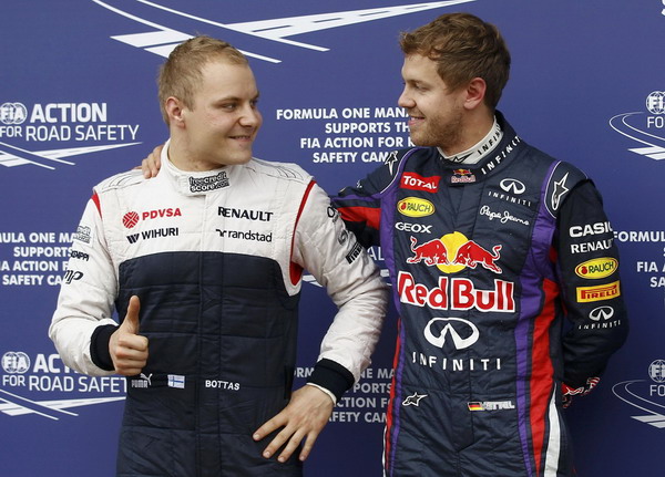 图文:f1加拿大站排位赛 博塔斯与维特尔