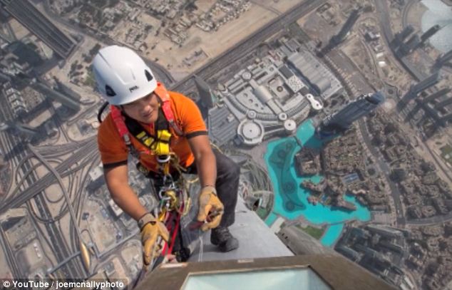 摄影师勇登世界最高建筑迪拜哈利法塔拍鸟瞰图