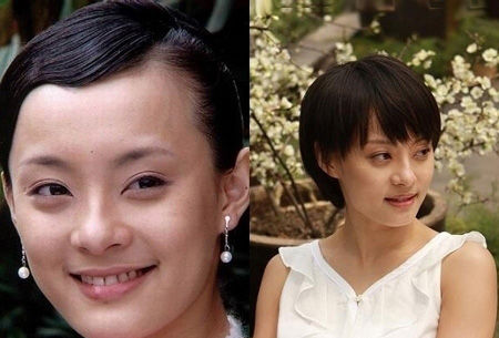 孙俪的额头太高了,不适宜露出额头。有刘海的短发让孙俪清秀甜美。