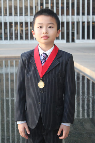 八岁神童黄天戈获美国作曲大奖 曾获郎朗称赞