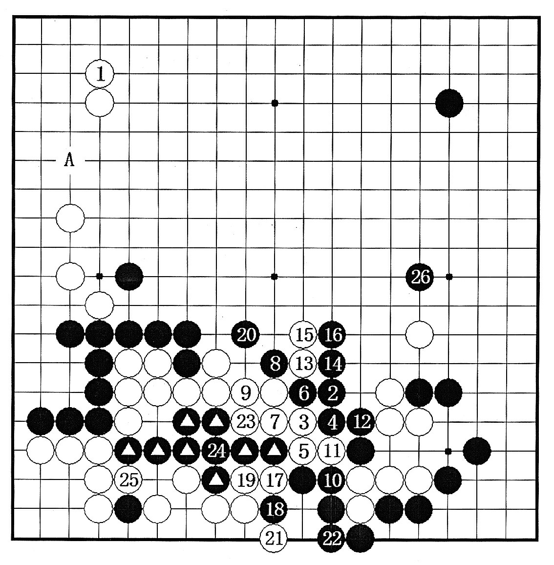 图片说明:陈耀烨(执黑)与李世石之战棋谱