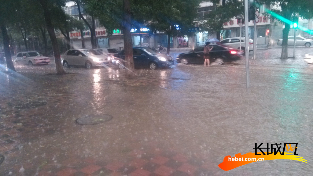 [高清]瓢泼大雨突袭石家庄 部分路段瞬间成汪洋(组图)