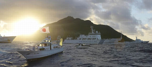日媒:4艘中国海监船钓鱼岛巡航 驱离日本渔船