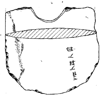 石钺上的文字(反面)