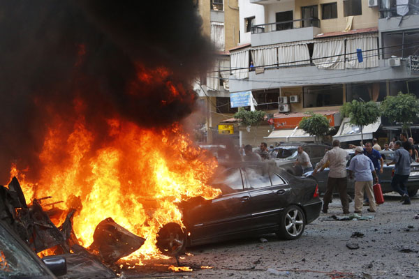 黎巴嫩首都贝鲁特南部郊区9日遭到汽车炸弹袭击，造成至少53人受伤。