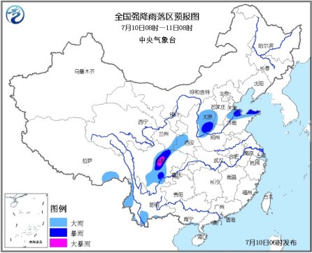 中央气象台发暴雨和高温预警 四川局地有大暴雨