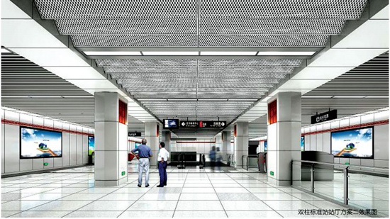 组图:郑州地铁1号线10月装修 九大站点风格各