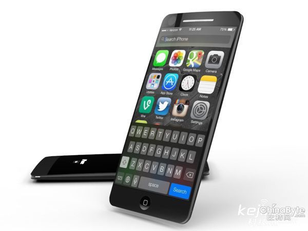 ios7系统弧形屏+苹果iphone5s概念手机曝光