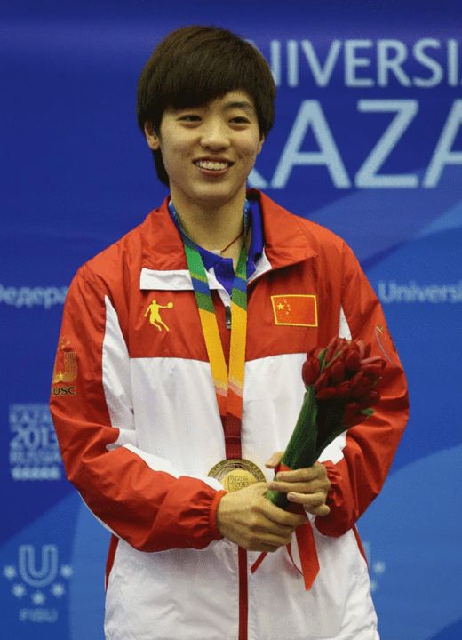 图文大运会乒乓球比赛车晓曦夺得冠军