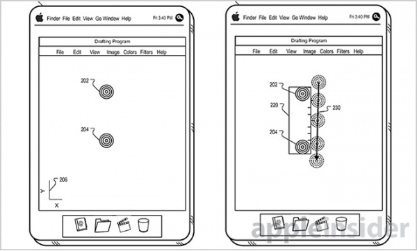 苹果新专利：多点触控屏下的革新性CAD工具