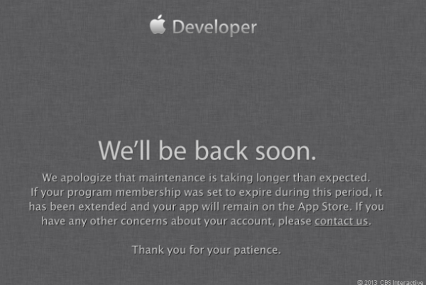苹果开发者中心关闭与我有关 但我没有入侵网