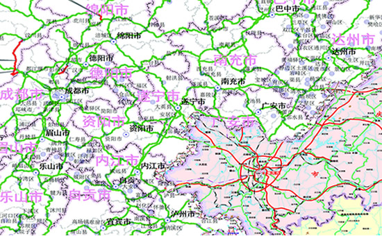 国道213线基本与都汶高速互通 全省还有8条国省干道断