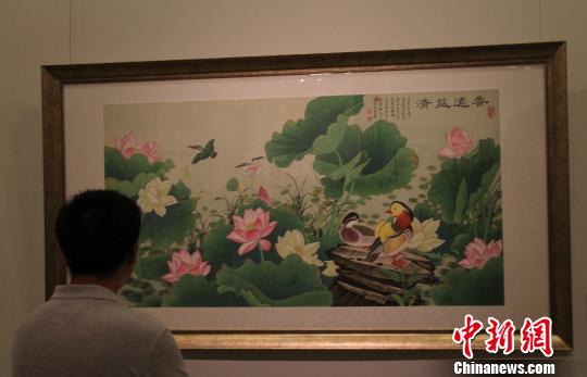 金鸿钧从艺60周年回顾展在中国美术馆开展(组图)图为"锦绣前程金鸿钧