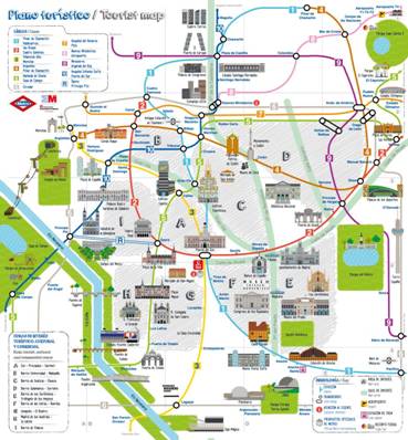 马德里地铁推出带旅游景点新地图 意在增加收