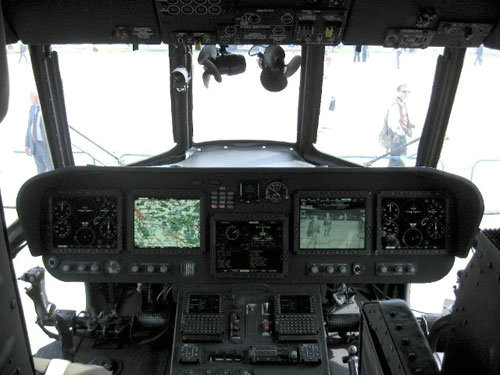 资料图:米-171e型多用途直升机驾驶舱.