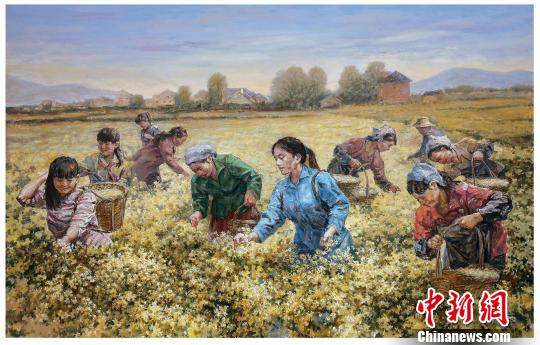 画家朱可创作500多幅形意巨幅油画勾勒中国