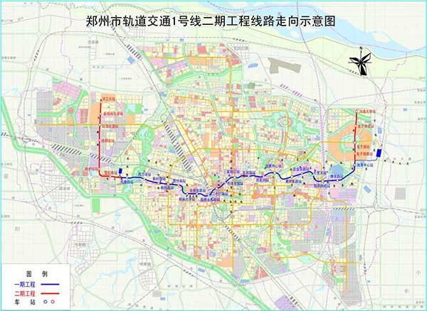 郑州地铁规划 郑州地铁1至6号线路规划图
