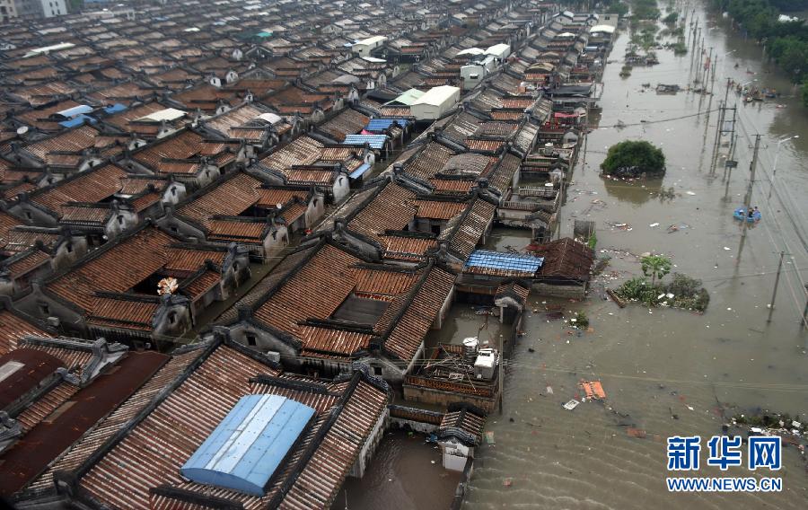 广东汕头洪水未退尽 航拍汕头市受淹地区(组图)