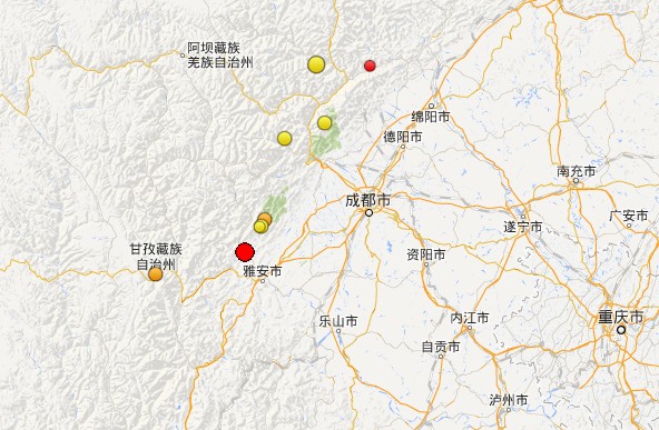 四川省雅安市天全县,宝兴县交界发生3.1级地震(图)图片