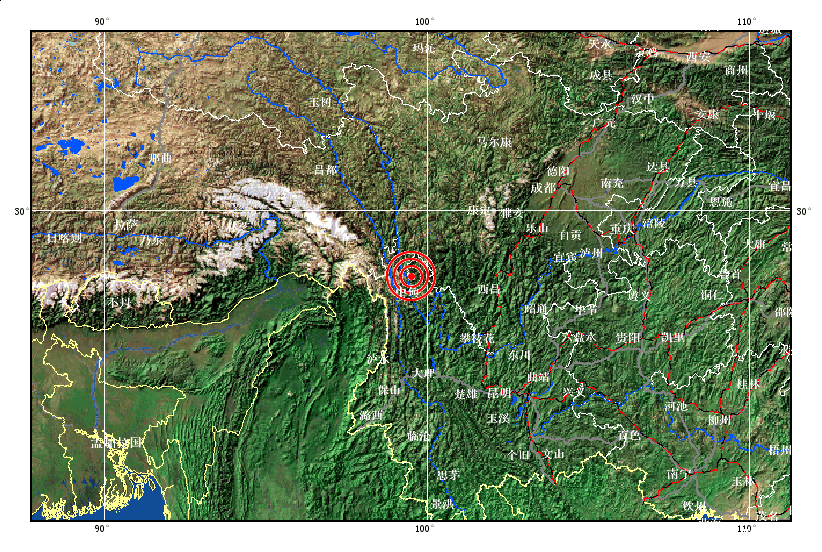 云南省迪庆藏族自治州香格里拉县、四川省甘孜藏族自治州得荣县交界地区发生4.5级地震