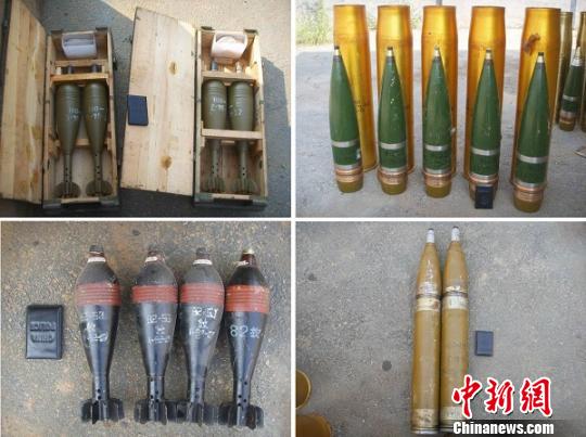 湖南郴州警方查获26枚军用教练炮弹无杀伤力