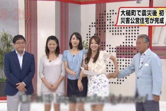 日本女主播被三野文太（右一）骚扰仍淡定主持