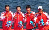 组图：男2000米四人单桨湖南夺冠 山东队获银牌