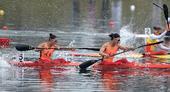 图文：皮划艇女子500米双人皮艇 辽宁组合夺金
