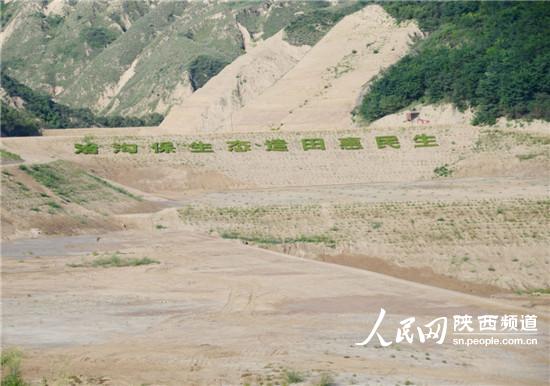 子长县西山沟治沟造地现场.高飞/摄