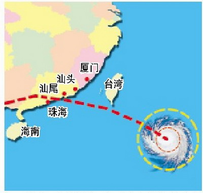 天兔将在广东登陆 厦门明后天狂风暴雨(图)
