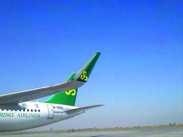 图为春秋航空鲨鳍小翼。