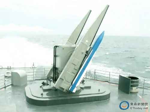 标准二型防空导弹配备于纪德舰上，是台湾海军的主要武力。图／东森新闻