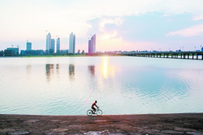 六安老淠河沿岸水景.