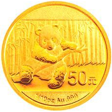 1/10盎司圆形普制金质纪念币背面图案