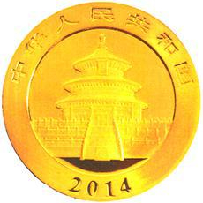 1/2盎司圆形普制金质纪念币正面图案